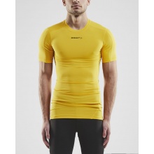 Craft Kompressions-Tshirt (enganliegend) Pro Control Unterwäsche gelb Herren